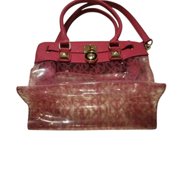 NX TOTE BAG PURSE Clear And Pink - Picture 7 of 11